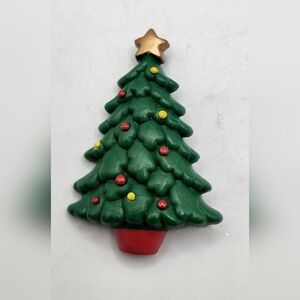 Vintage 1980's Russ Christmas tree brooch pin 2.5"